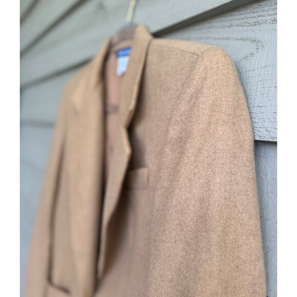 Austin Reed 100% Camelhair Blazer Women’s 4 Camel Tan Classic Lined Jacket - Picture 2 of 6